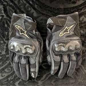 Alpinestars Black and Gray Riding Gloves